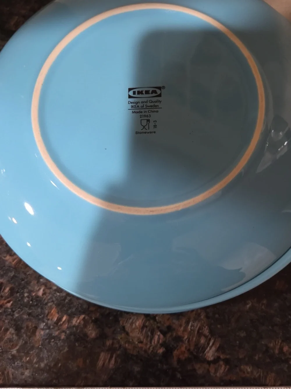 IKEA Light Blue Ceramic Dinner Plates - Set of 5